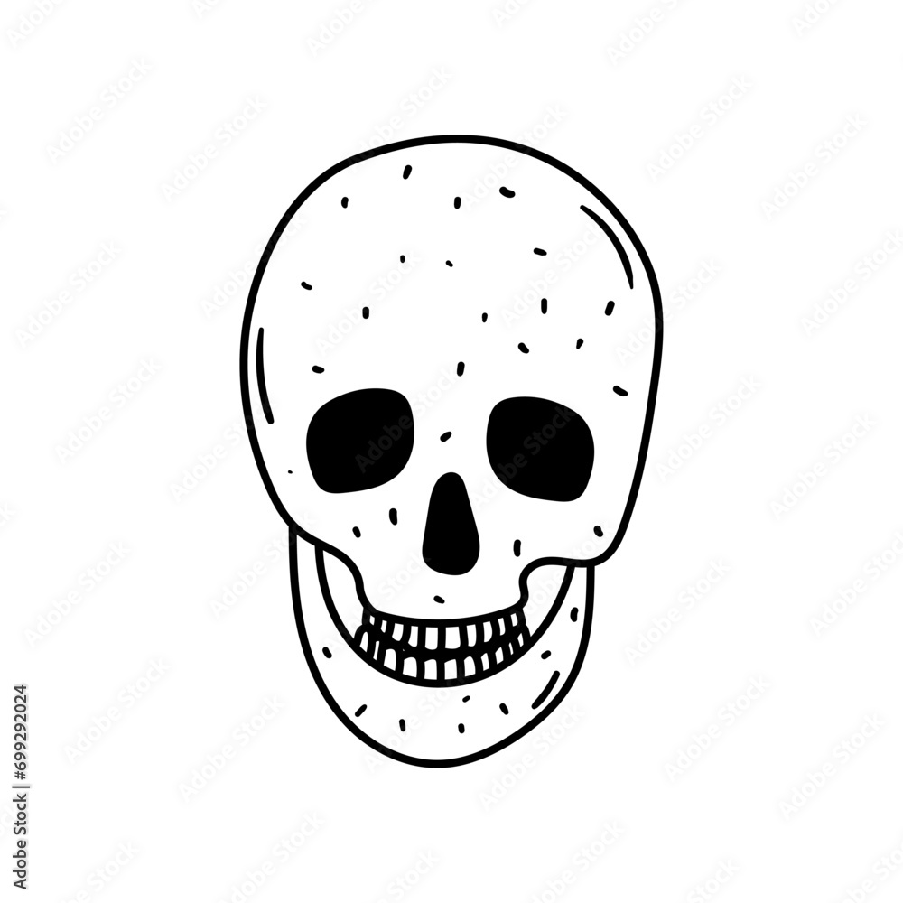 Skull crossbones vector icon in doodle style. Symbol in simple design. Cartoon object hand drawn isolated on white background. Skull crossbones vector icon in doodle style. Symbol in simple design. Cartoon object hand drawn isolated on white background.
