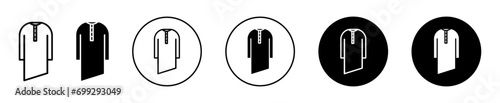 Kurta icon. indian traditional kurta cloth wear for man vector illustration flat style 