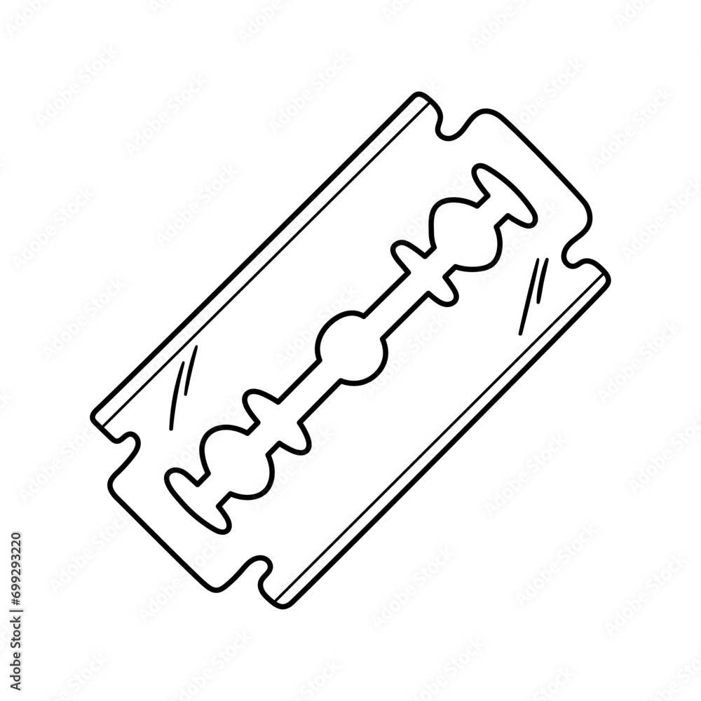 Razor vector icon in doodle style. Symbol in simple design. Cartoon object hand drawn isolated on white background.