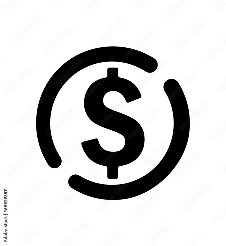 Cashback icon dollar with back arrow , return money, cash back rebate, web symbol on white background Cashback icon dollar with back arrow , return money, cash back rebate, web symbol on white background