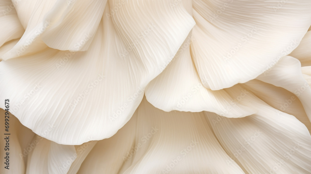 White king oyster mushroom (Pleurotus ostreatus) isolated on white background. AI Generative - obrazy, fototapety, plakaty 