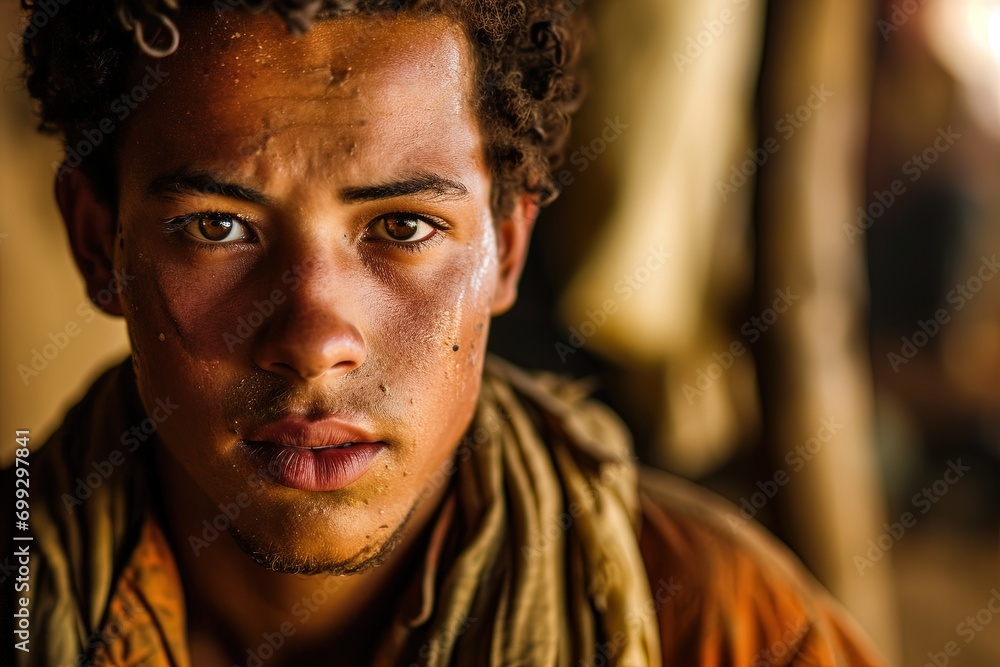 Portrait of Joseph as a slave in Egypt, Bible story. Portrait of Joseph as a slave in Egypt, Bible story.