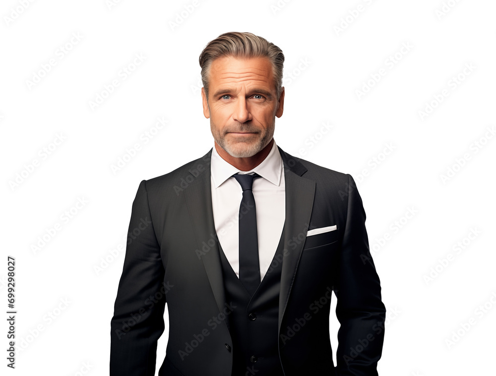 Professional Middle Age Business Man in Black Suit and Tie - Full-Length Portrait on Transparent Background PNG File for Corporate Designs Professional Middle Age Business Man in Black Suit and Tie - Full-Length Portrait on Transparent Background PNG File for Corporate Designs