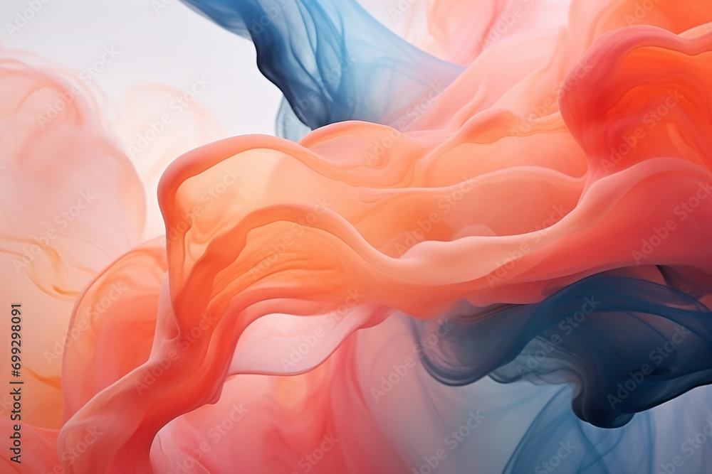 Gentle Flow of Blending Paints - Created with Generative AI ToolsGentle Flow of Blending Paints - Created with Generative AI Tools