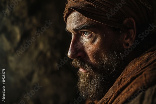 Foto Portrait of Judas Iscariot, Bible story.
