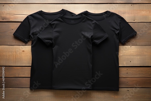 Blank black t-shirts.