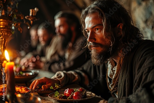 The Last Supper, Bible story. © Bargais