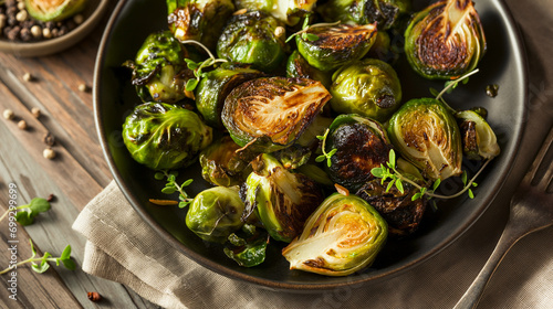brussel sprouts with anchovy and caper butter photo