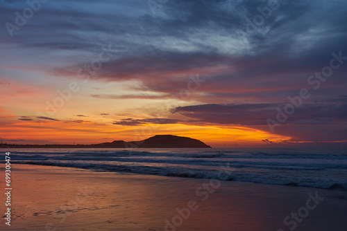 Colorful sunrise on the coast of the South China Sea. © Arthur