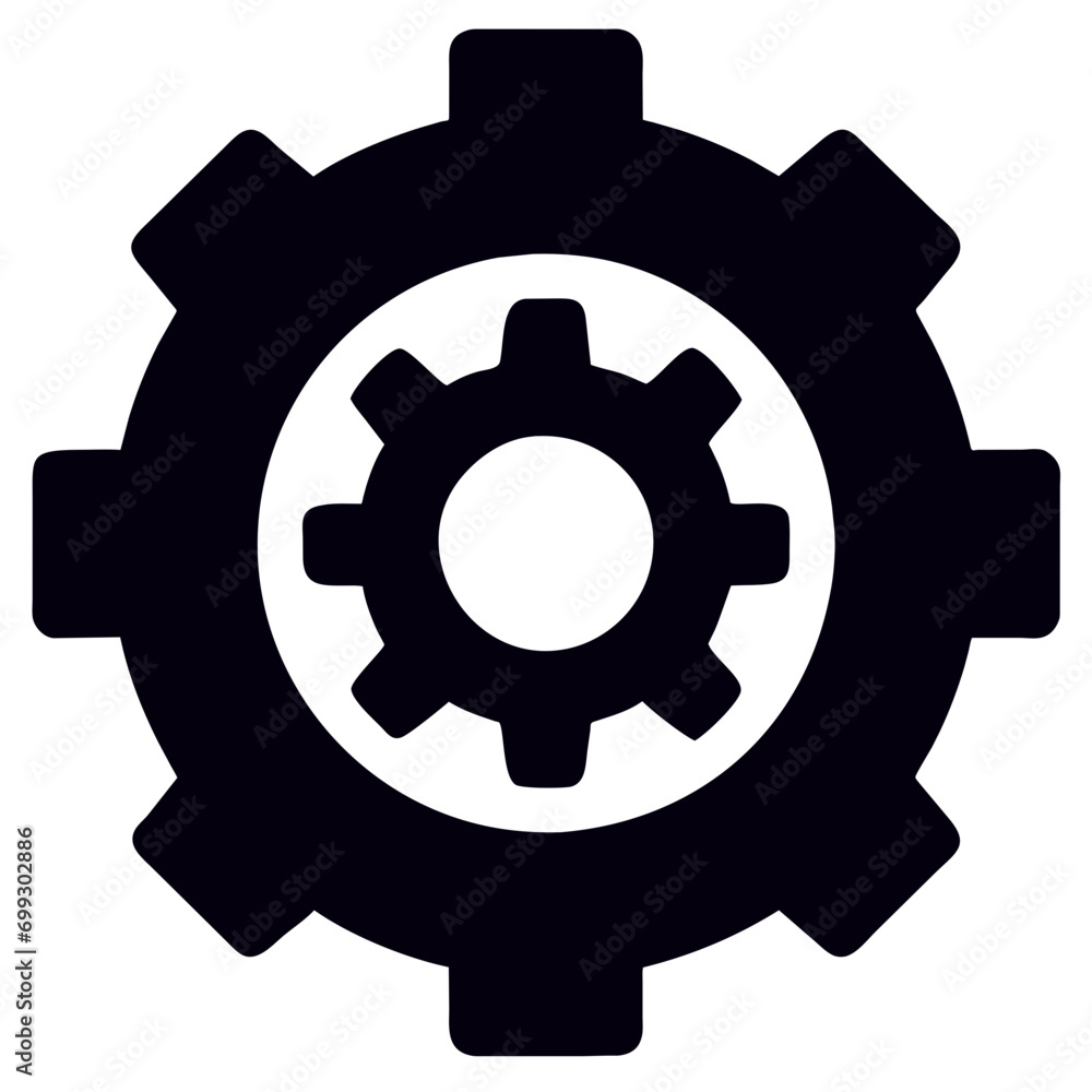 Gear with gears inside. vektor icon illustation