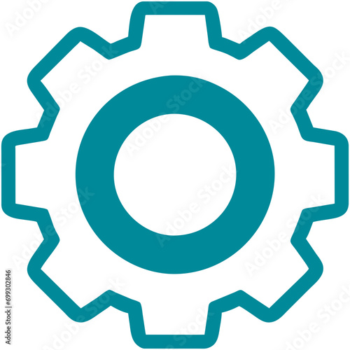 Classic gear with teeth. vektor icon illustation