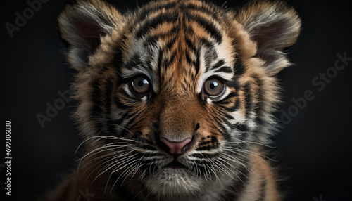 Tiger, close up, feline, nature, striped, big cat, endangered species, fur, cute, staring generated by AI © Jeronimo Ramos