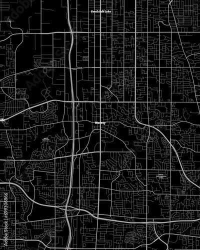 Murray Utah Map, Detailed Dark Map of Murray Utah photo