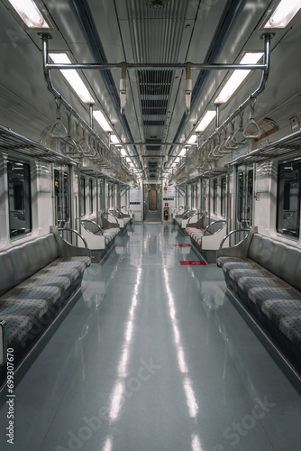 Seoul  South Korea - November 23 2022  Empty metro in Seoul 