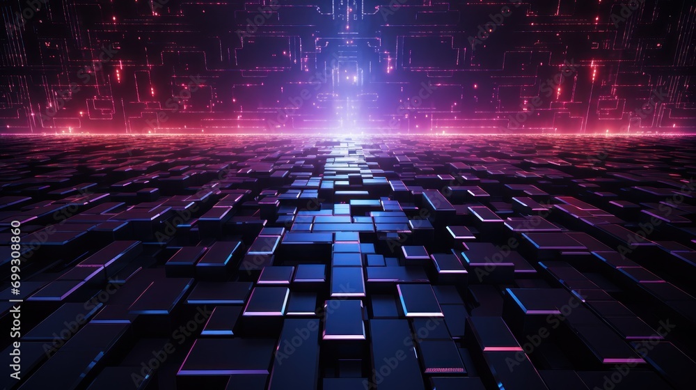 Obraz premium Cyberpunk Style Texture Pattern Background Wallpaper