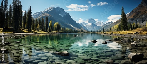 Beautiful lake scenery in Canada. photo