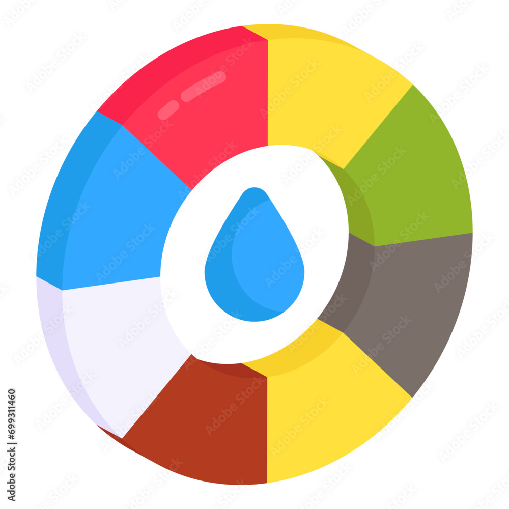 Unique design icon of color selection 

