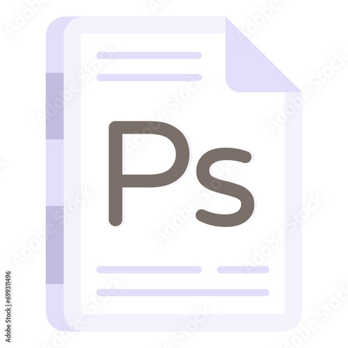 Trendy design icon of ps file 

