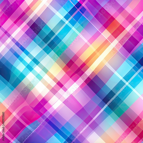 Rainbow Wave Plaid Textile Pattern Tartan Cloth Crisscrossed Lines Checkered Cozy Rustic Sett Background Wallpaper Backdrop