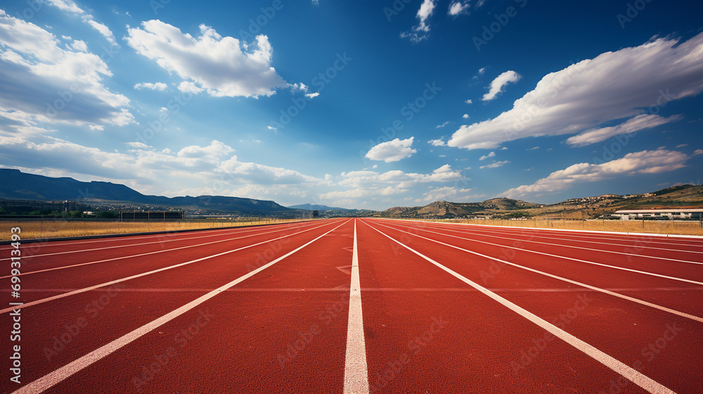 The red running track, Race, Jogging