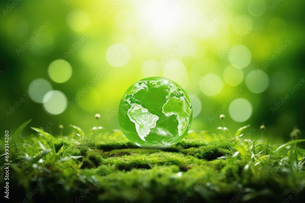 Green energy concept for planet earth.