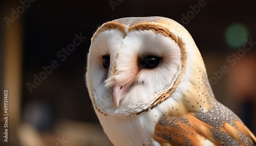 The owl piercing gaze captures the beauty of nature generated by AI