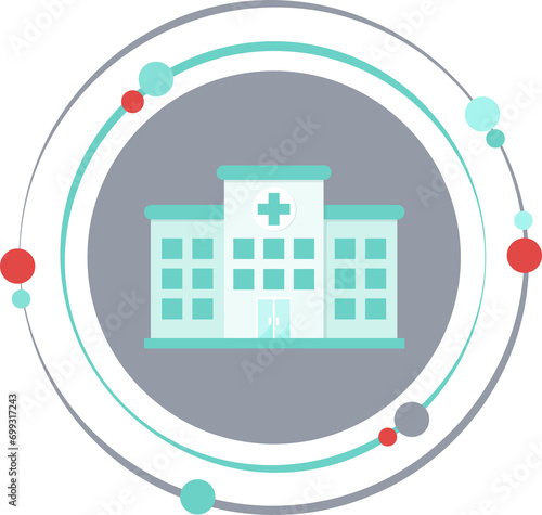 Hospital with transparent background graphic icon symbol