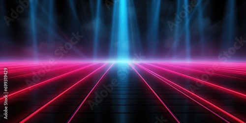 neon light vector background, in the style of light violet and dark aquamarine, neon realism, polished concrete, light black and crimson, large canvas format, double lines