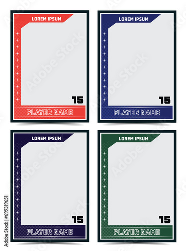 identity sport card or pass picture frame border