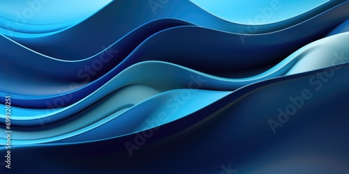 background blue wave with swirls, in the style of multilayered surfaces, bold shadows, rounded, use of paper, dark gray and dark azure