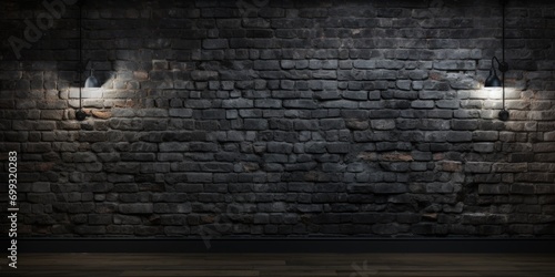 a black brick wall with white bricks  in the style of dark atmosphere  shaped canvas  stone  photo-realistic hyperbole  eye-catching  rectangular fields