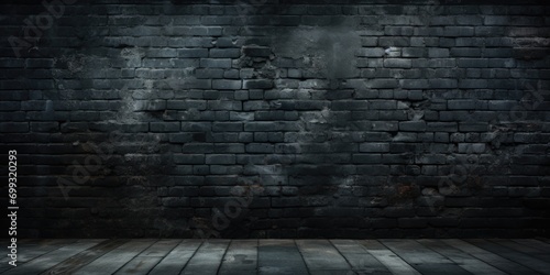 a black brick wall with white bricks, in the style of dark atmosphere, shaped canvas, stone, photo-realistic hyperbole, eye-catching, rectangular fields photo