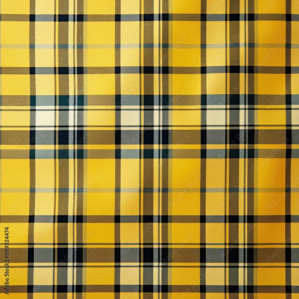 Retro Yellow and Black Plaid Textile Pattern Tartan Cloth Crisscrossed Lines Checkered Cozy Rustic Sett Retro Yellow and Black Plaid Textile Pattern Tartan Cloth Crisscrossed Lines Checkered Cozy Rustic Sett