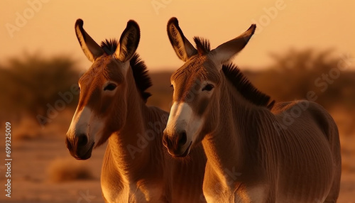 Horse grazing in meadow, enjoying the beauty of nature generated by AI © Jeronimo Ramos