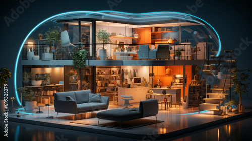 Architectural Flavors: Inspiring Interior Design in a Café Oasis, generative AI