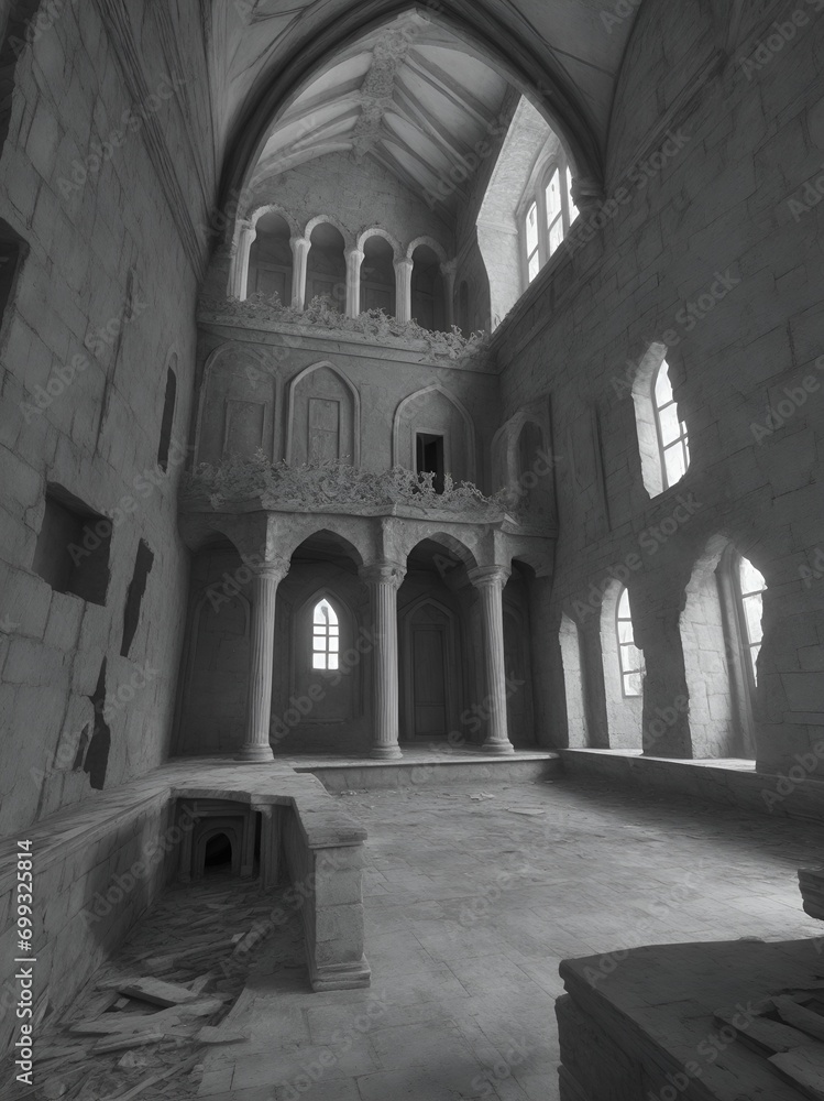 Fototapeta premium old dilapidated castle
