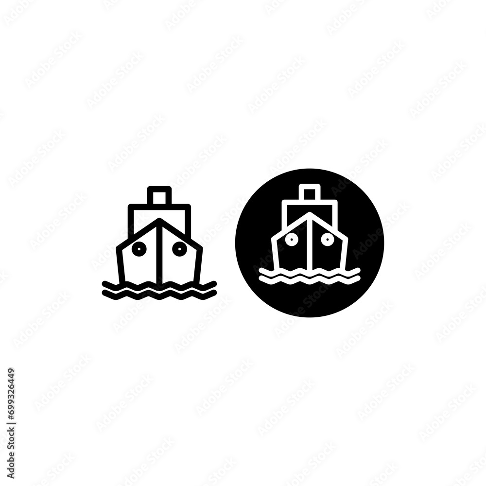 ship icon. user avatar. user profile icon. with line style and black fill. ship icon. user avatar. user profile icon. with line style and black fill.
