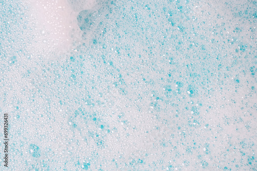 Close-up of shampoo or soap foam, abstract background