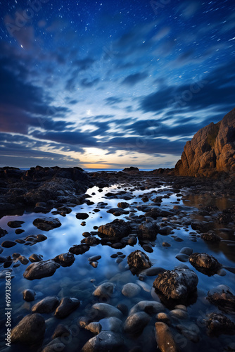 potray dramatic starry skies photo