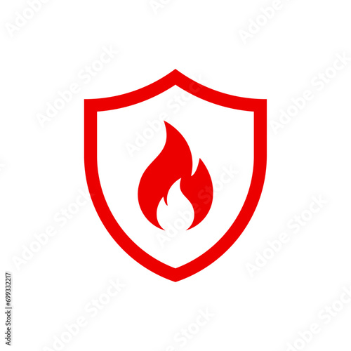 Shield with fire icon