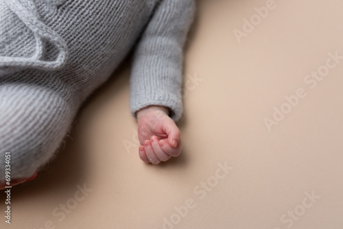 hand of a newborn baby. small child's hand