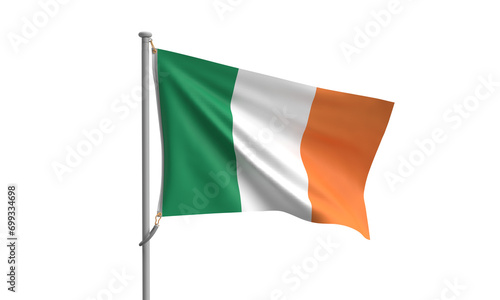 Canvas Print ireland flag irish country international person people human icon white isolated background dicut st