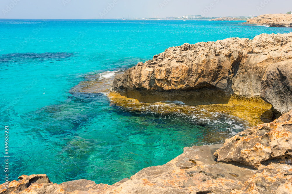 views of ayia napa in cyprus for background