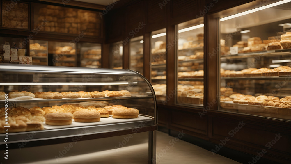 breads in a bakery