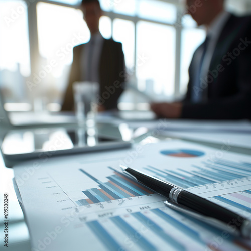 close up of a business person analyzing figures