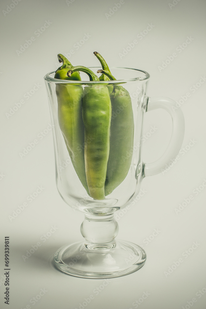 Hot chili pepper on white background Hot chili pepper on white background