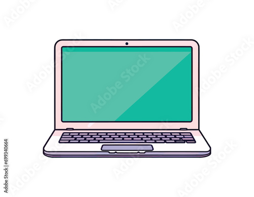 laptop isolated on white background © saeede