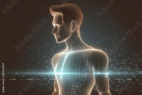 ologramma persona umana corpo umano  photo
