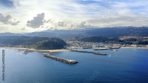 Japanese fishing port town Aoshima Miyazaki