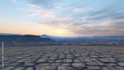 Dusk Over the Arid Plateau